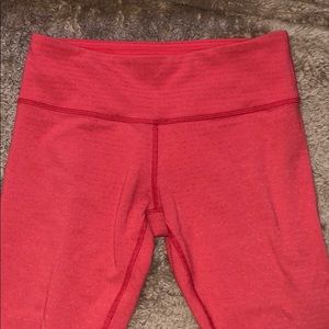 Lululemon Cropped Bright Coral Leggings